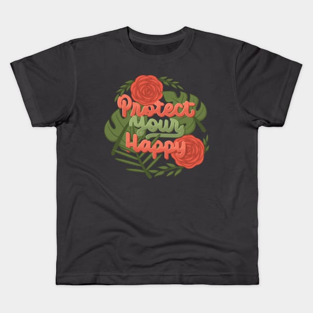 protect your happy Kids T-Shirt by Karyavna